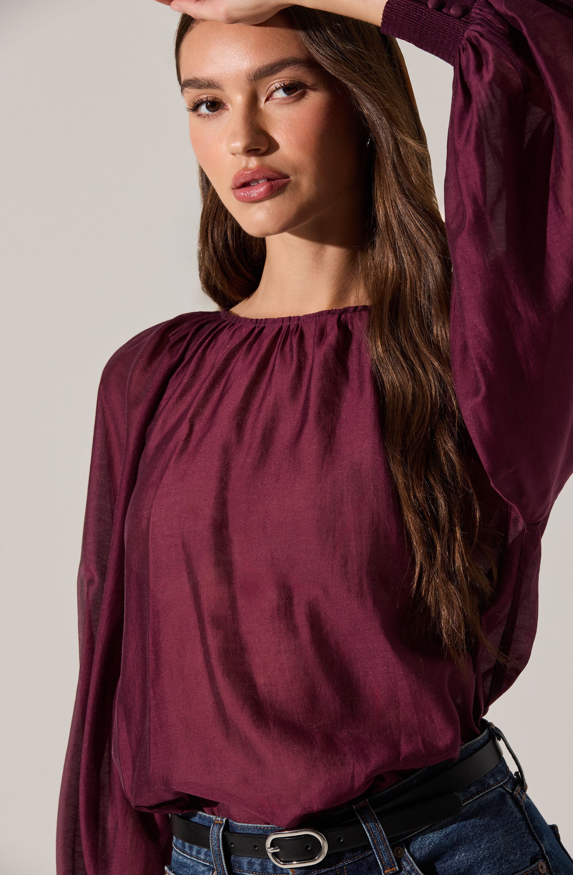 Reyen Balloon Sleeve Top
