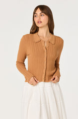 Kristen Pointelle Collar Cardigan