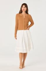 Kristen Pointelle Collar Cardigan