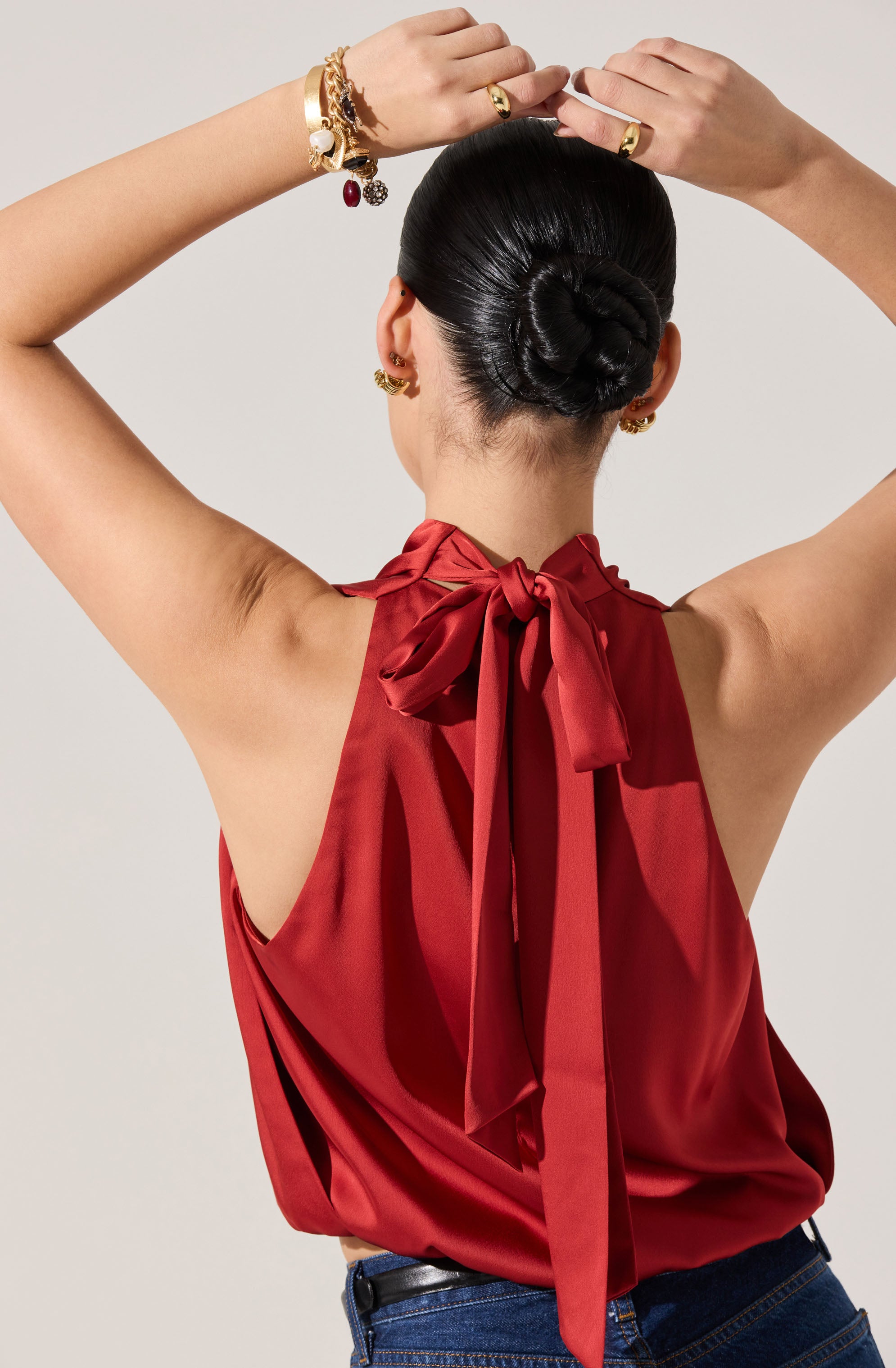 Joleisa Satin High Neck Top