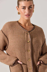 Kembrie Contrast Knit Sweater Jacket