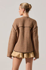 Kembrie Contrast Knit Sweater Jacket