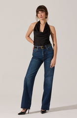 Zelenka Cowl Neck Halter Top