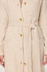 Meris Belted Longline Cardigan
