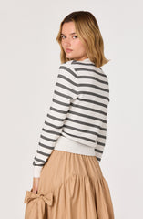 Tawni Striped Button-Front Cardigan