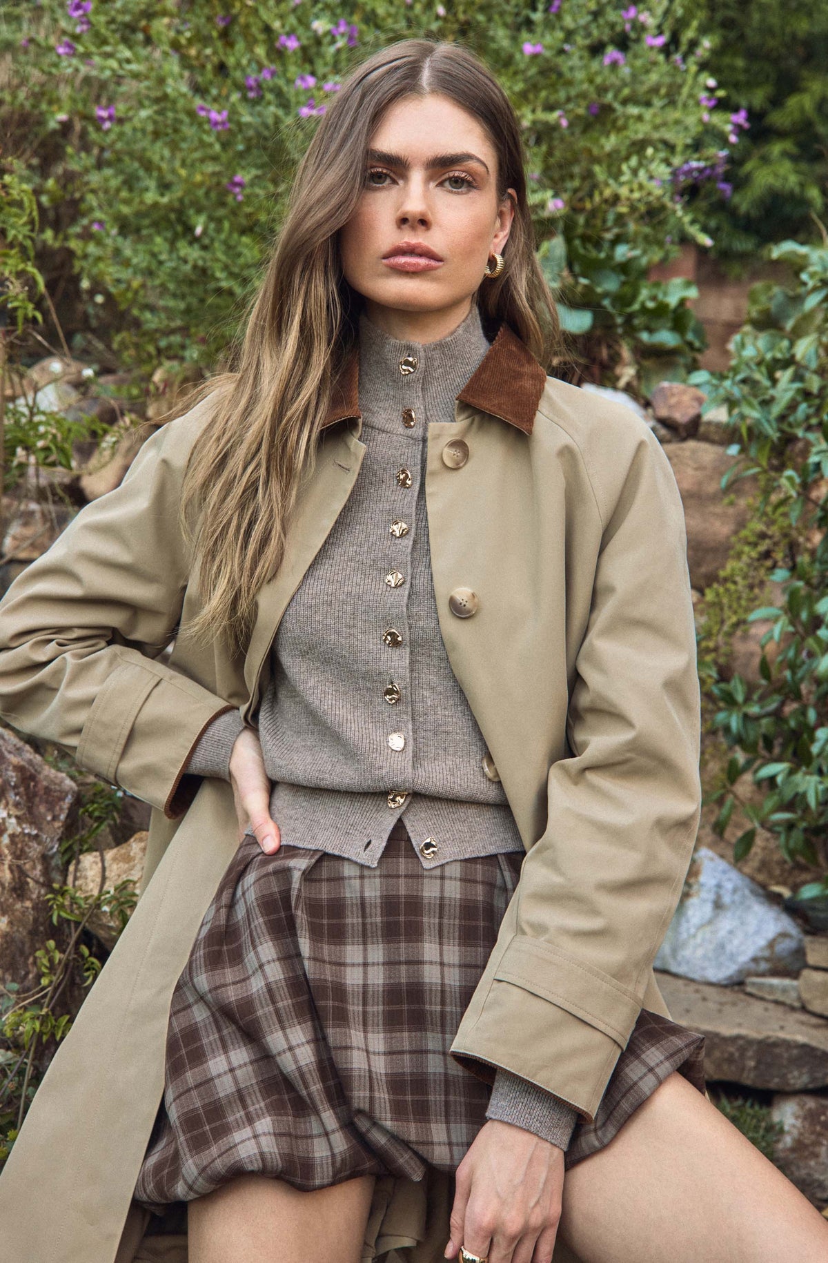 Tawni Mock Turtleneck Cardigan