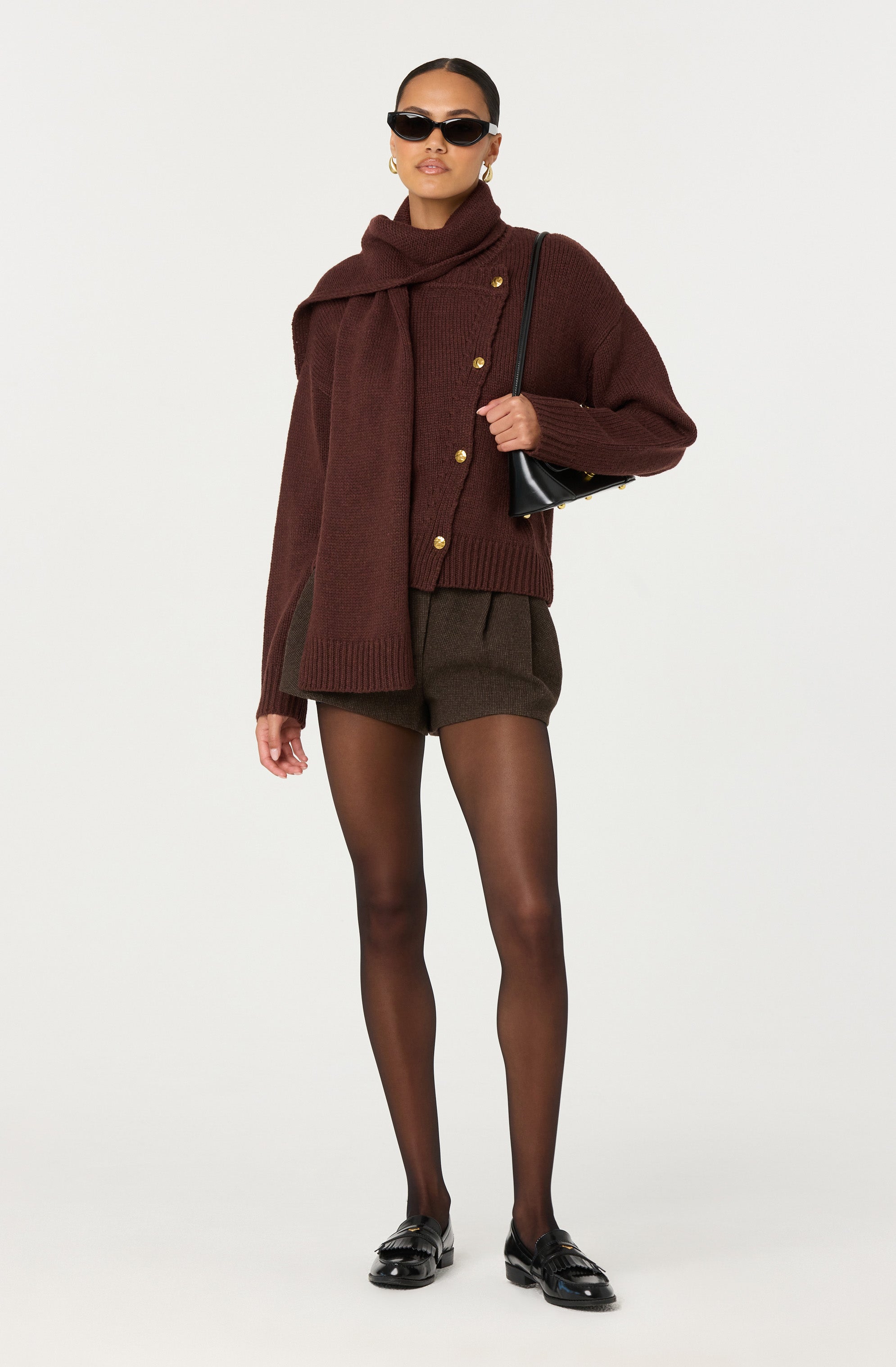 Jackeline Asymmetrical Scarf Cardigan