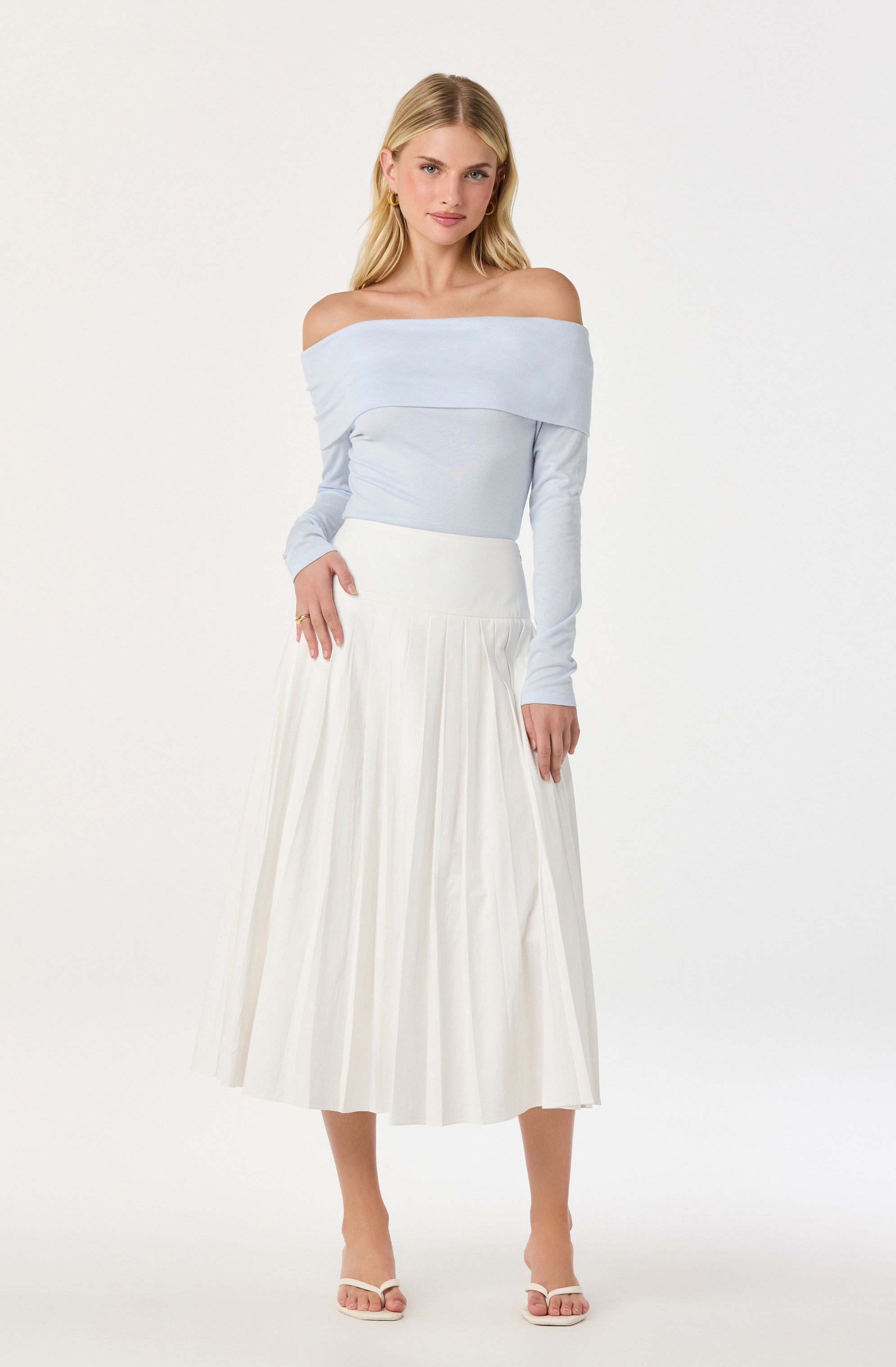 Margie Off-Shoulder Back Bow Top