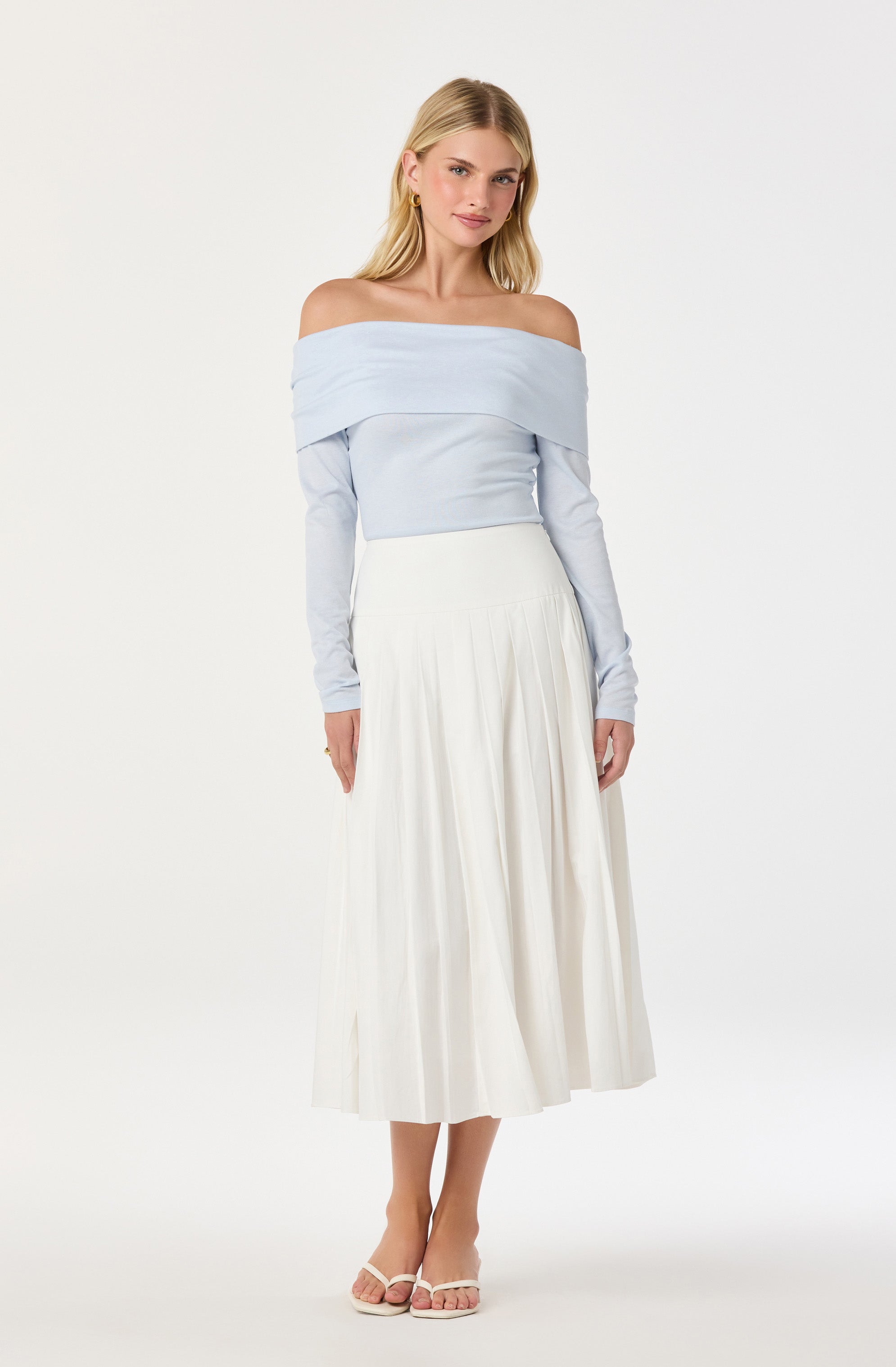 Margie Off-Shoulder Back Bow Top
