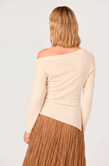 Miah Asymmetric One-Shoulder Knit Top