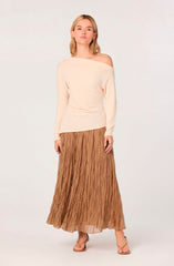 Miah Asymmetric One-Shoulder Knit Top