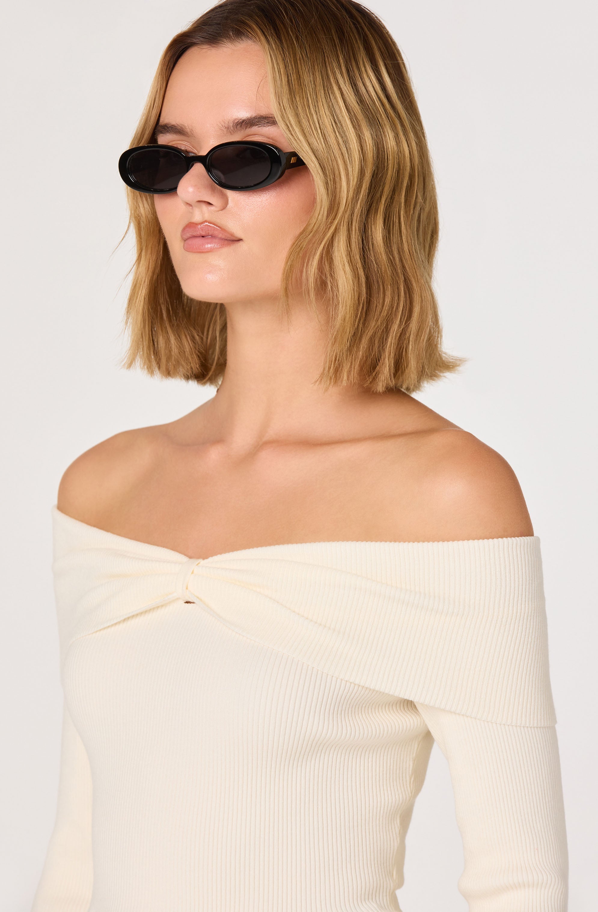 Tiarra Off-Shoulder Peplum Sweater