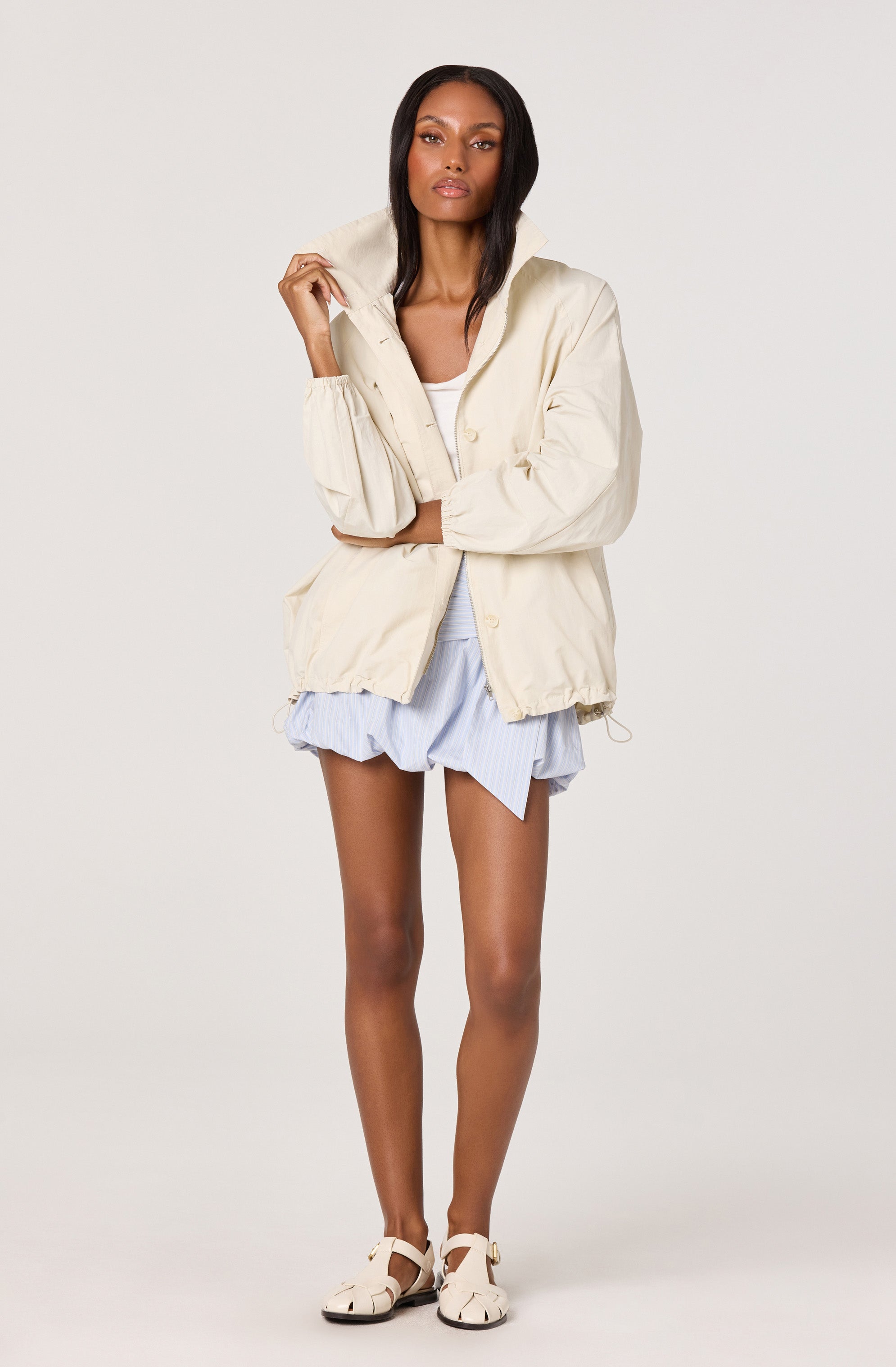 Yareli Oversized Funnel Neck Jacket