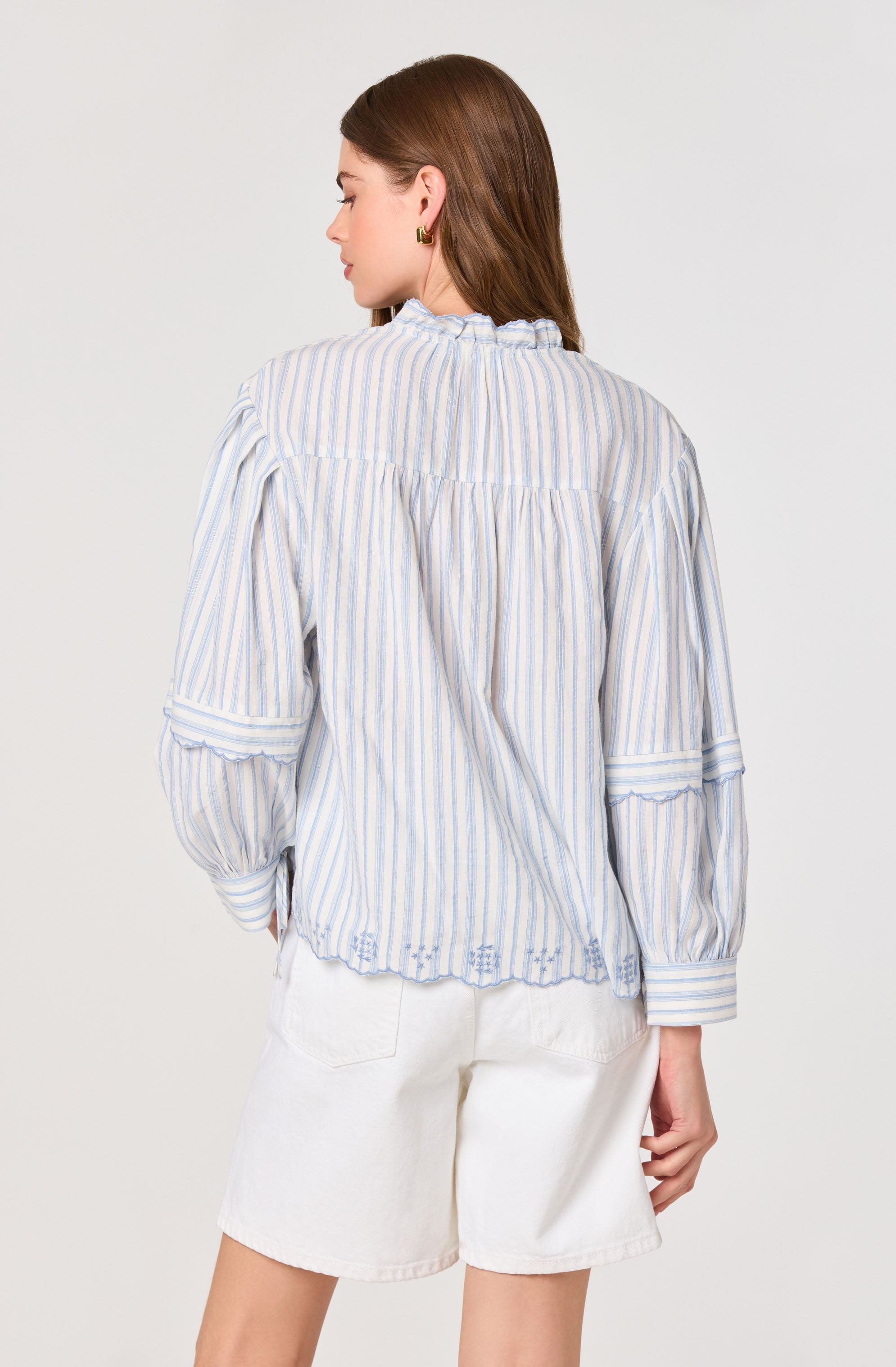 Taliyah Striped Peasant Blouse