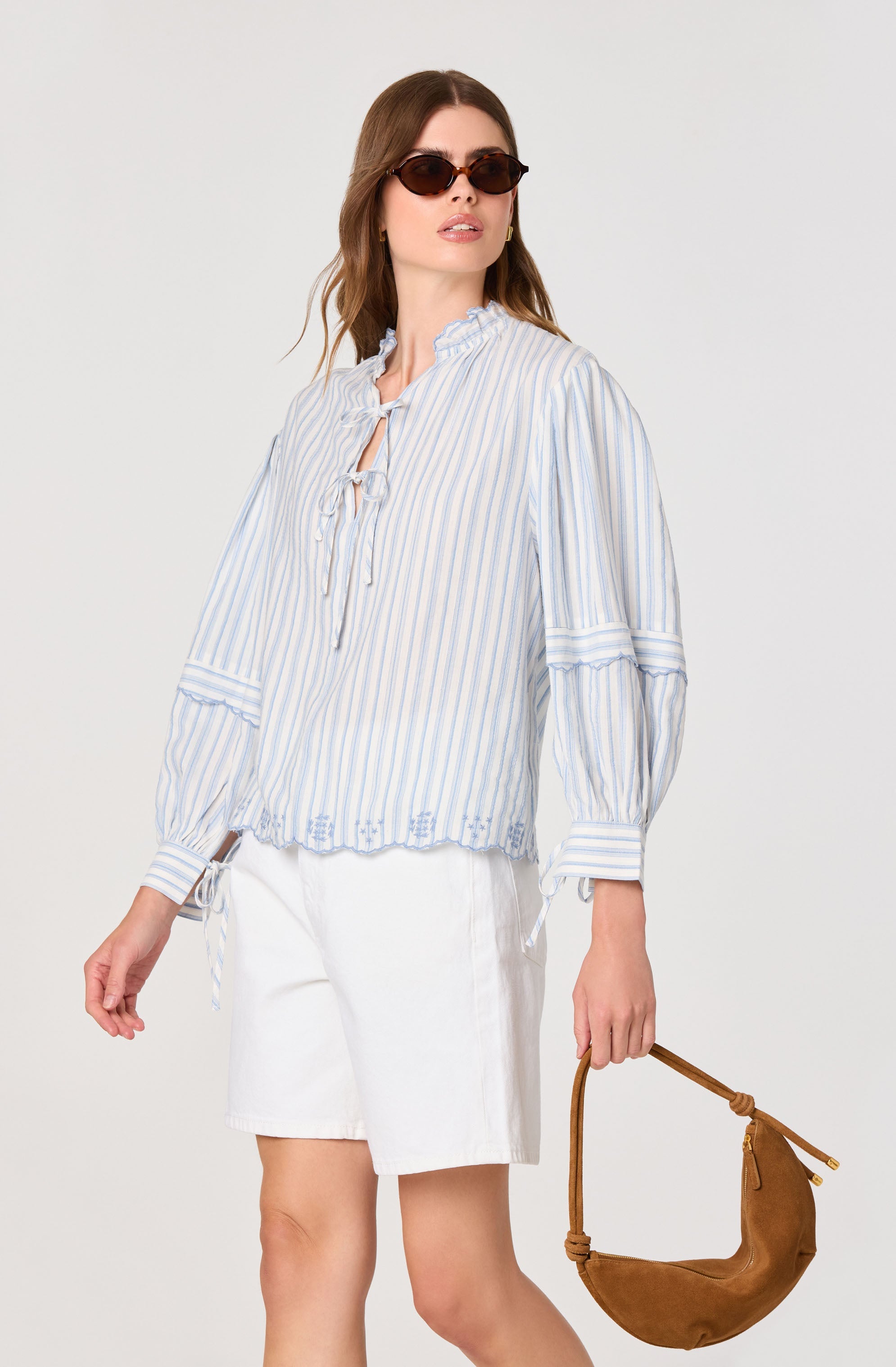Taliyah Striped Peasant Blouse