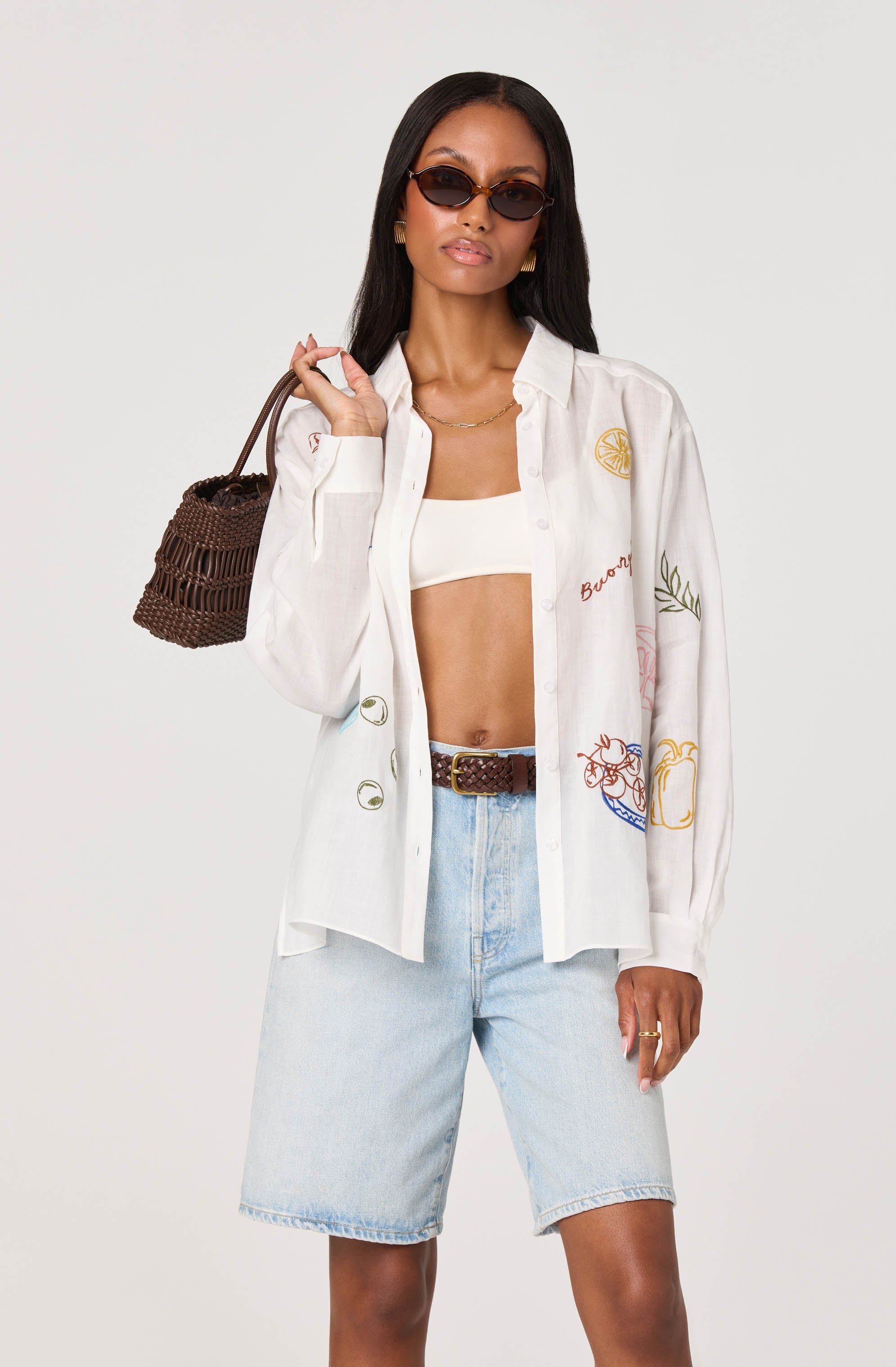 Trace Embroidered Picnic Shirt