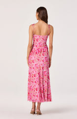Mejra Floral Ruffle Asymmetric Tank Top