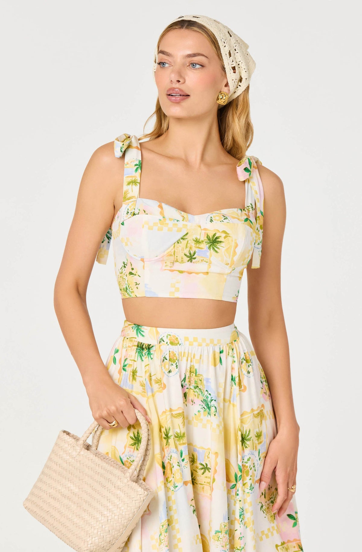 Kaleigh Tie-Strap Bustier Top
