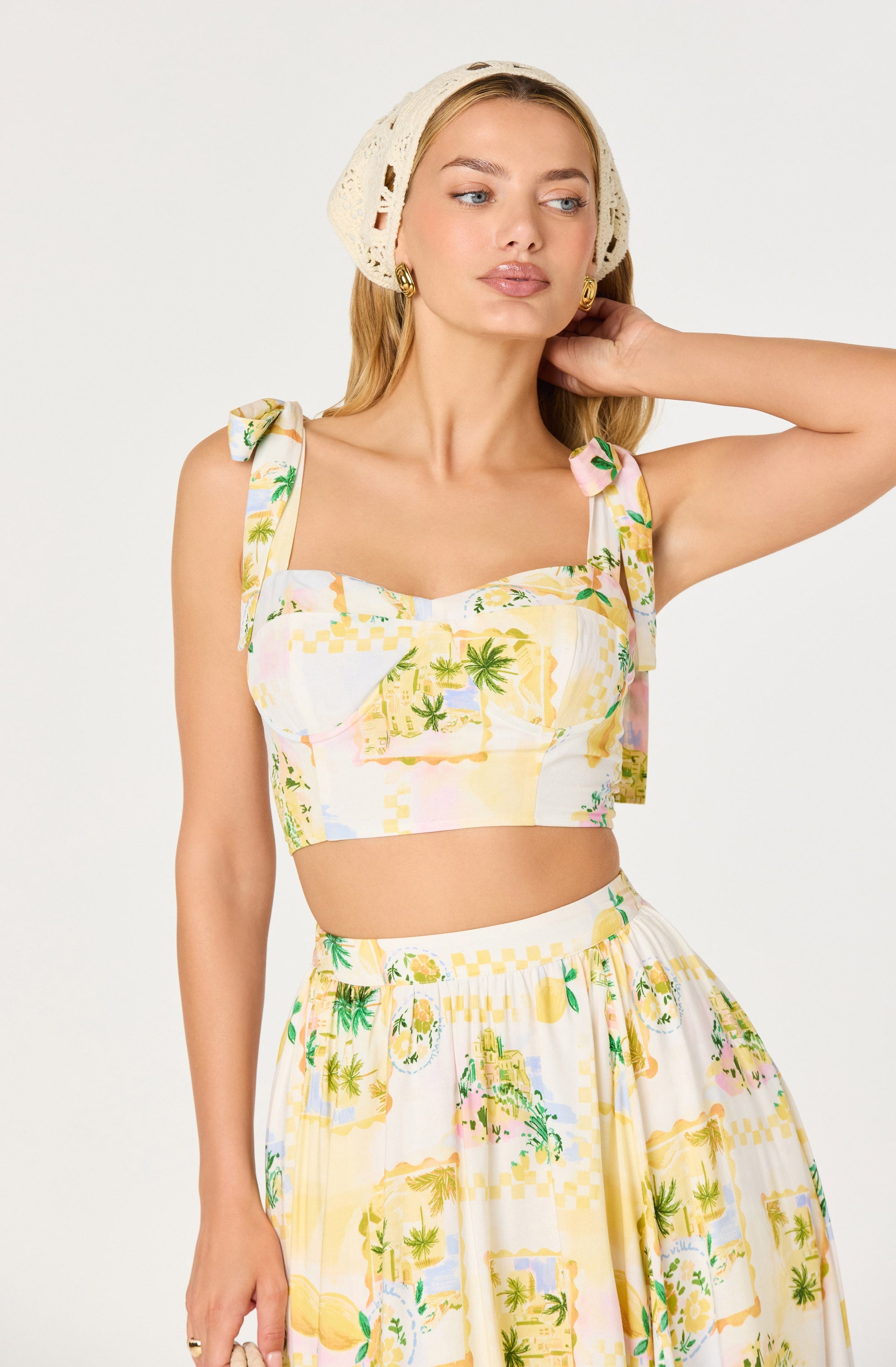 Kaleigh Tie-Strap Bustier Top