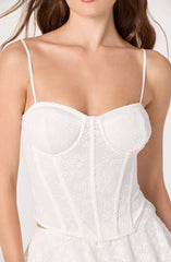 Madeleine Lace Bustier Crop Top