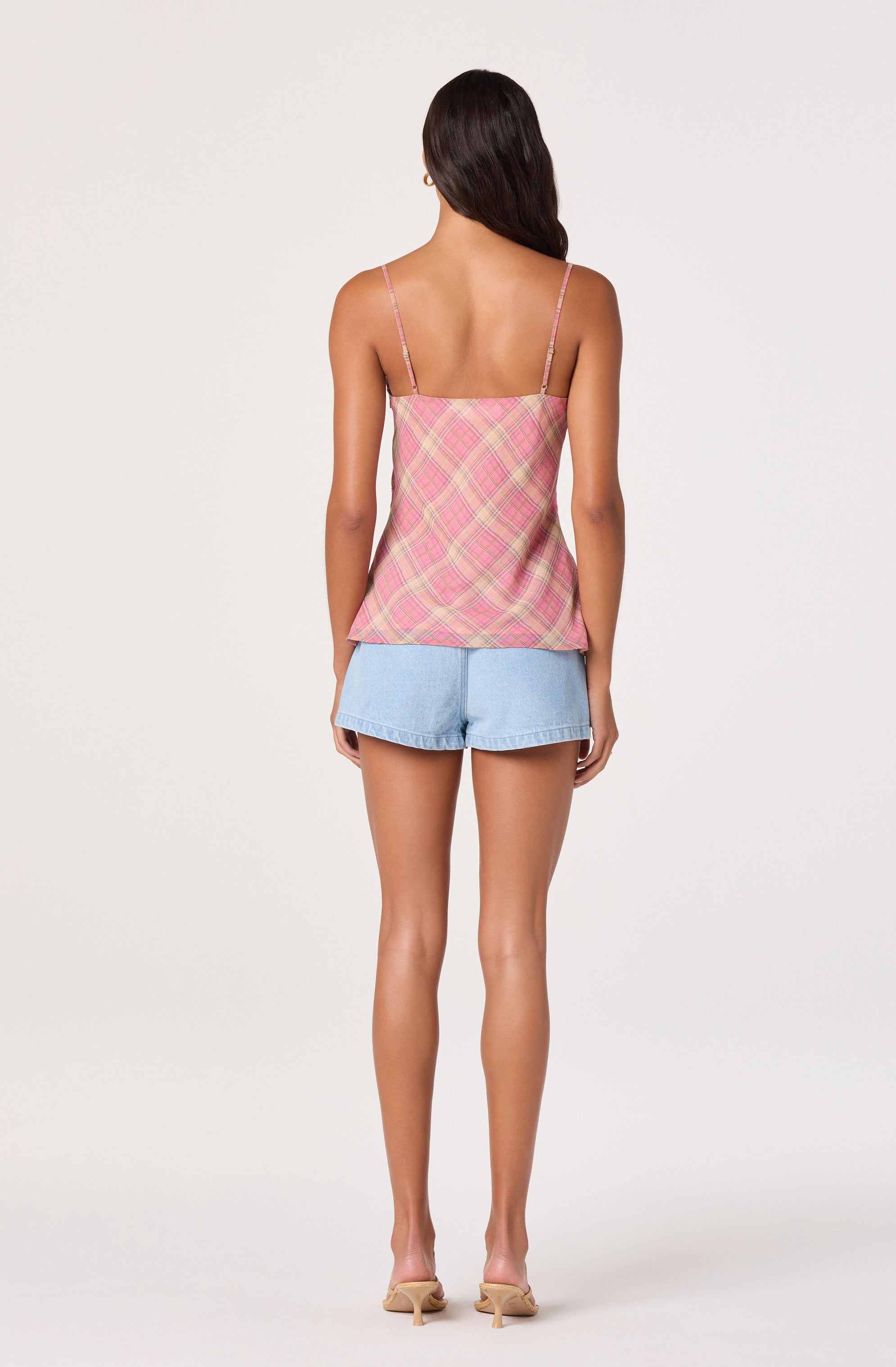 Kirsten Plaid Lace Trim Top