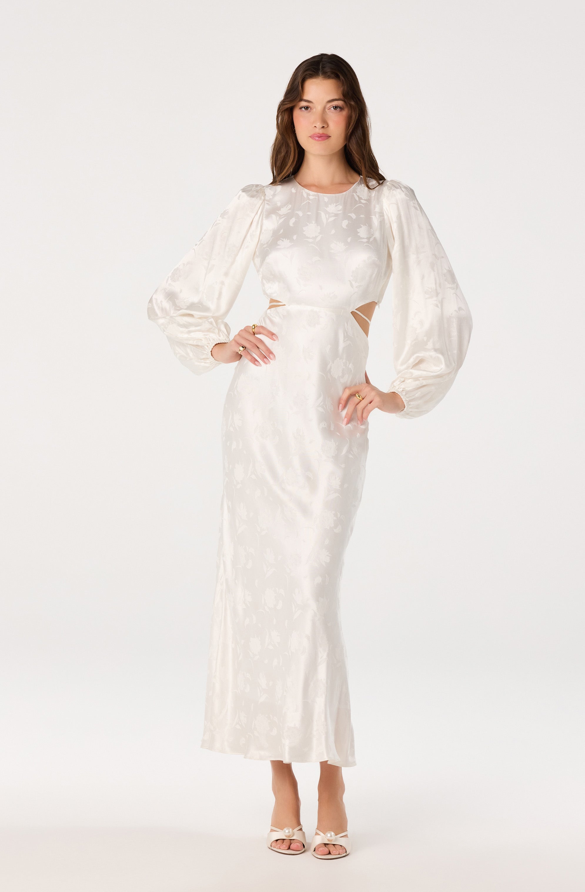 Quinn Floral Jacquard Maxi Dress