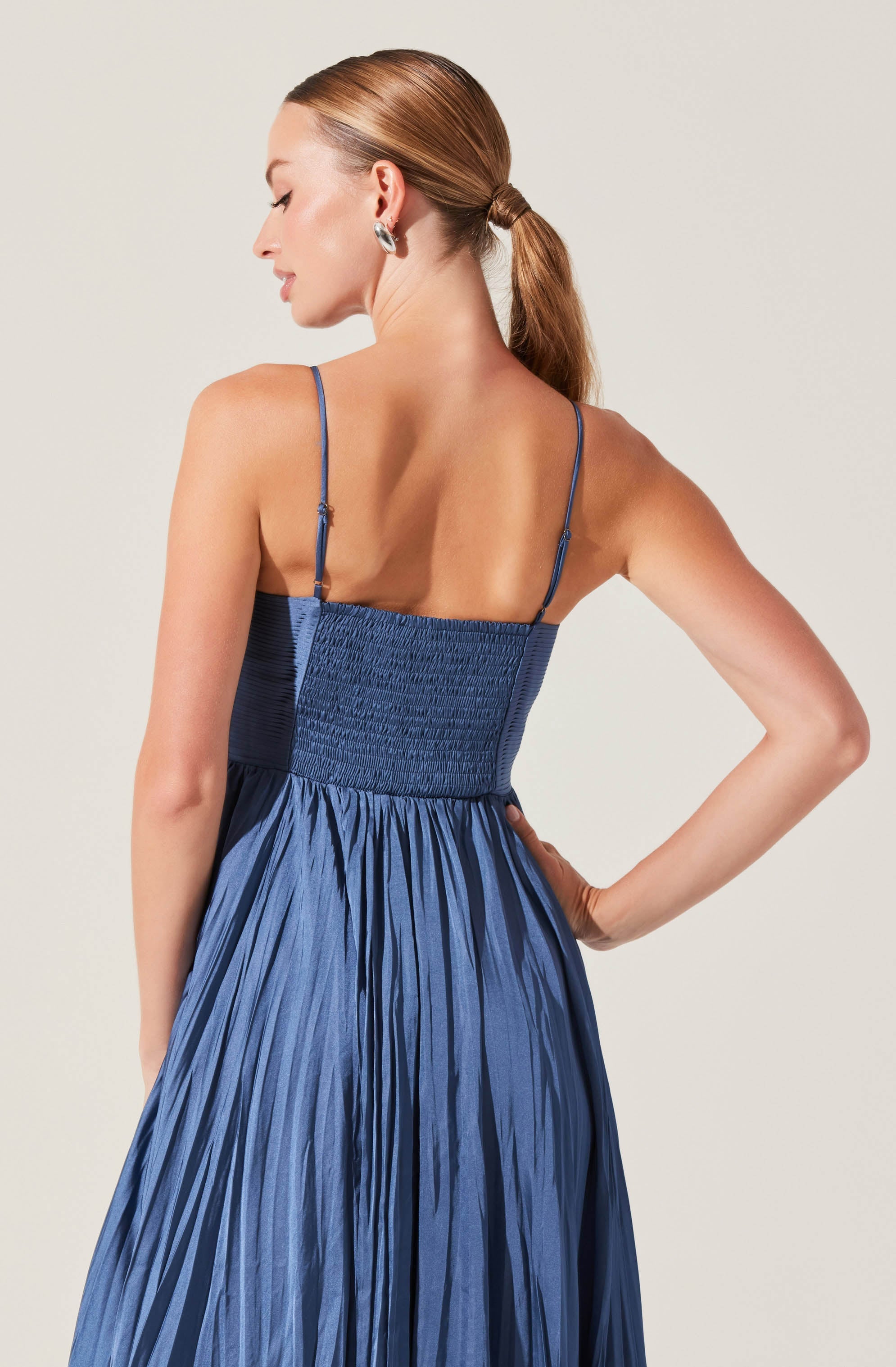Maeve Pleated Midi Dress