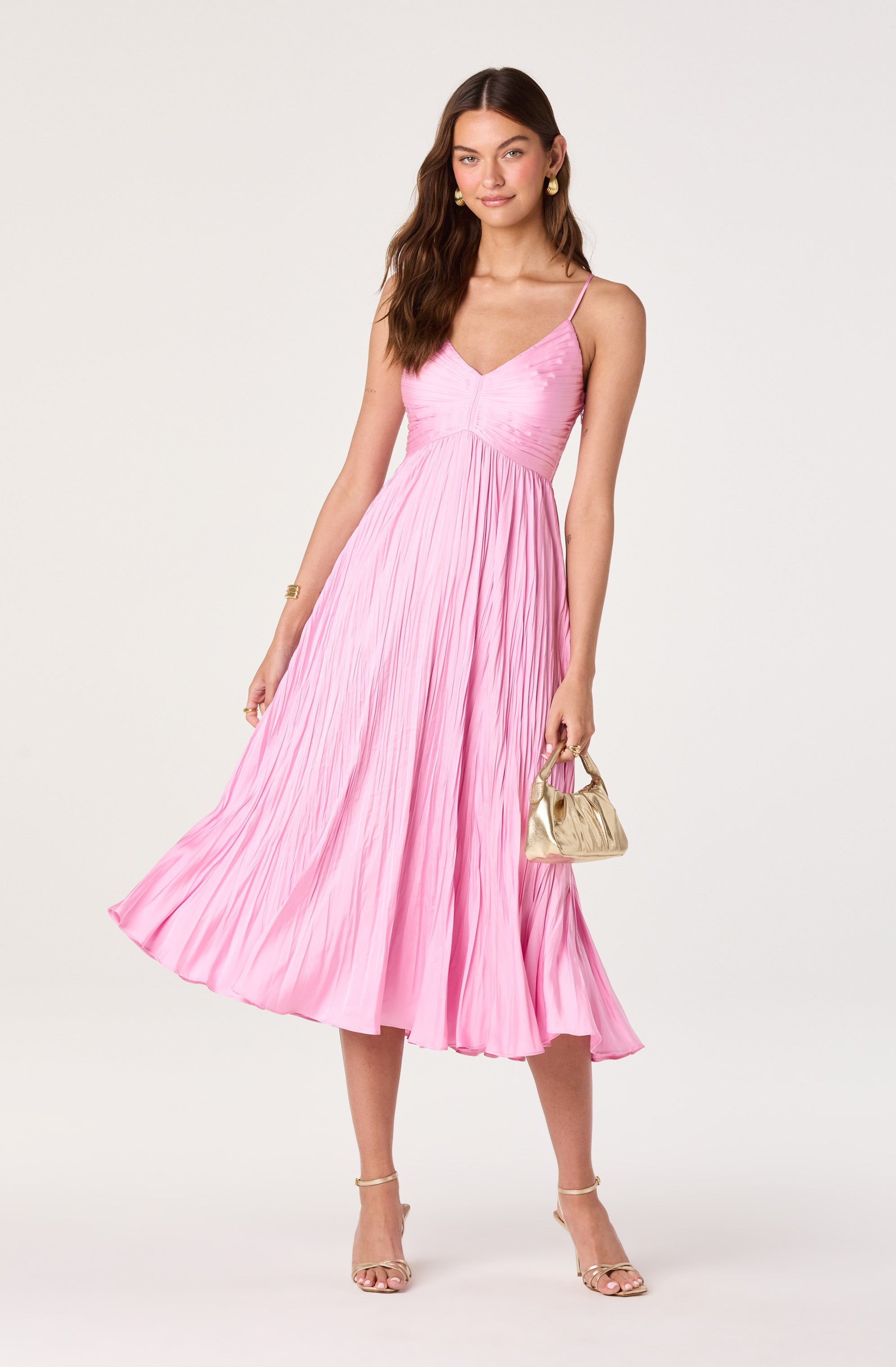 Maeve Pleated Midi Dress
