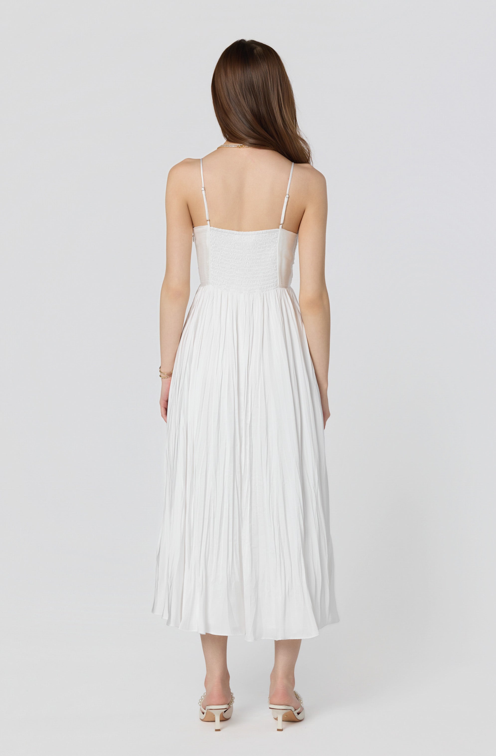 Maeve Pleated Midi Dress