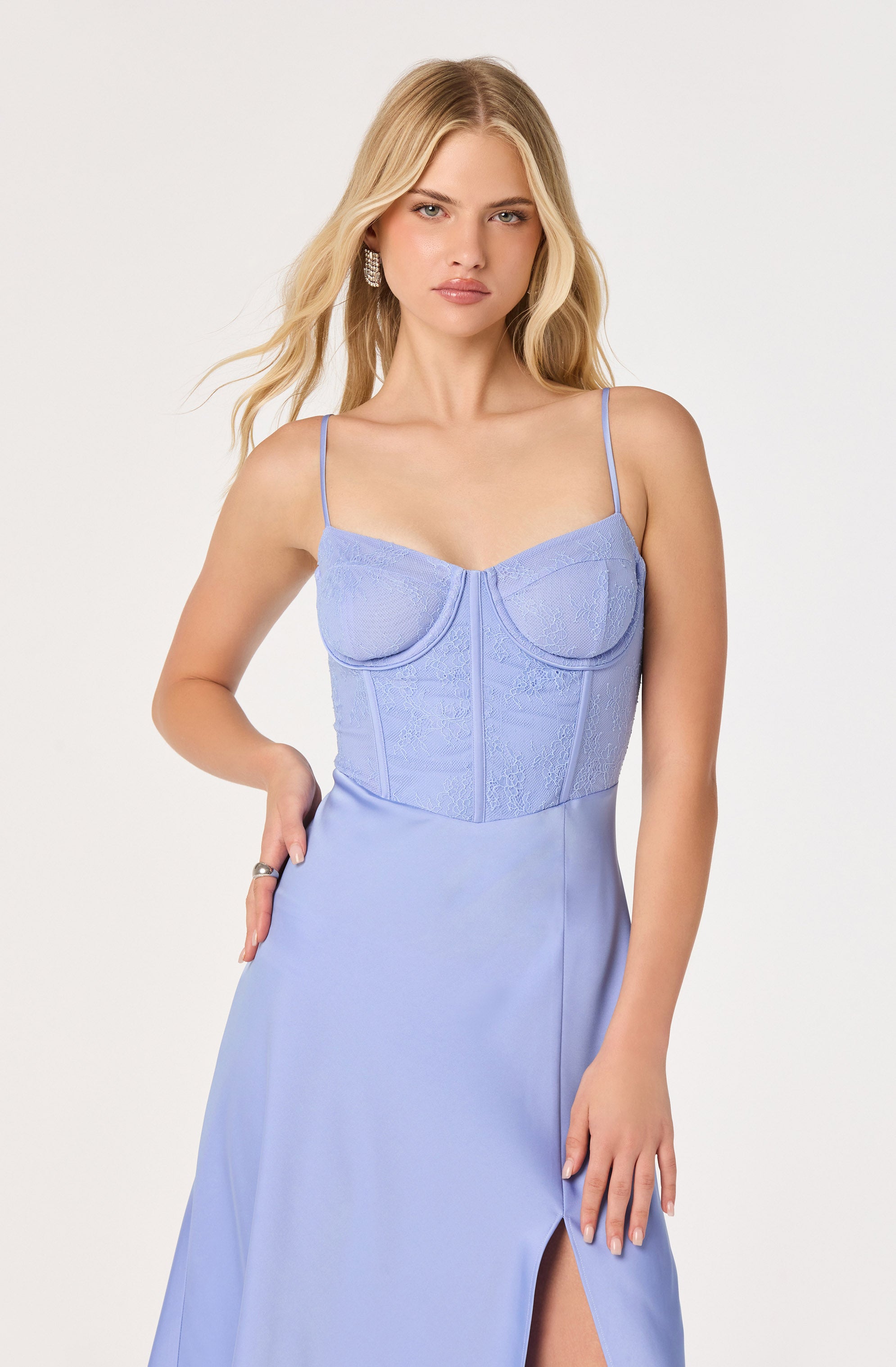 Zinnia Lace Bustier Maxi Gown