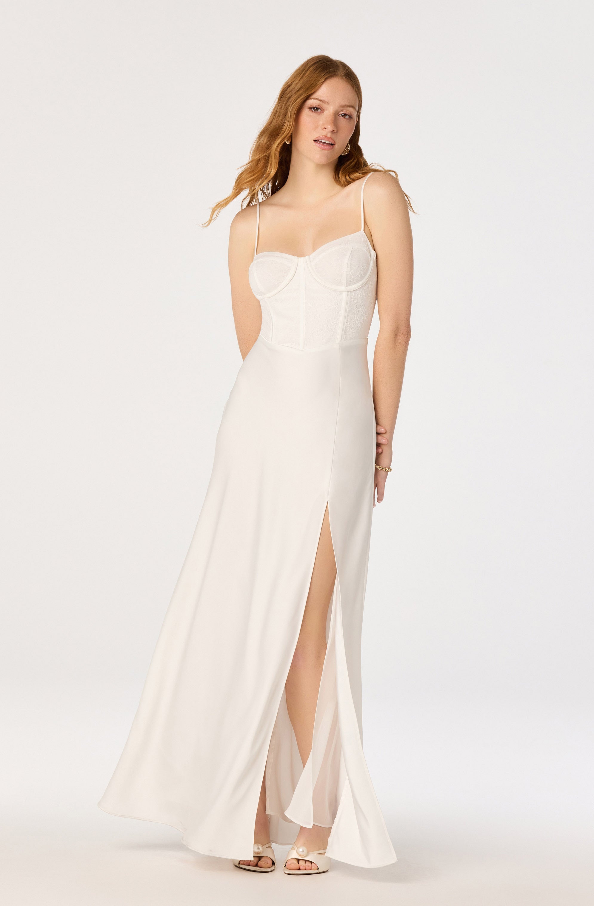 Zinnia Lace Bustier Maxi Gown
