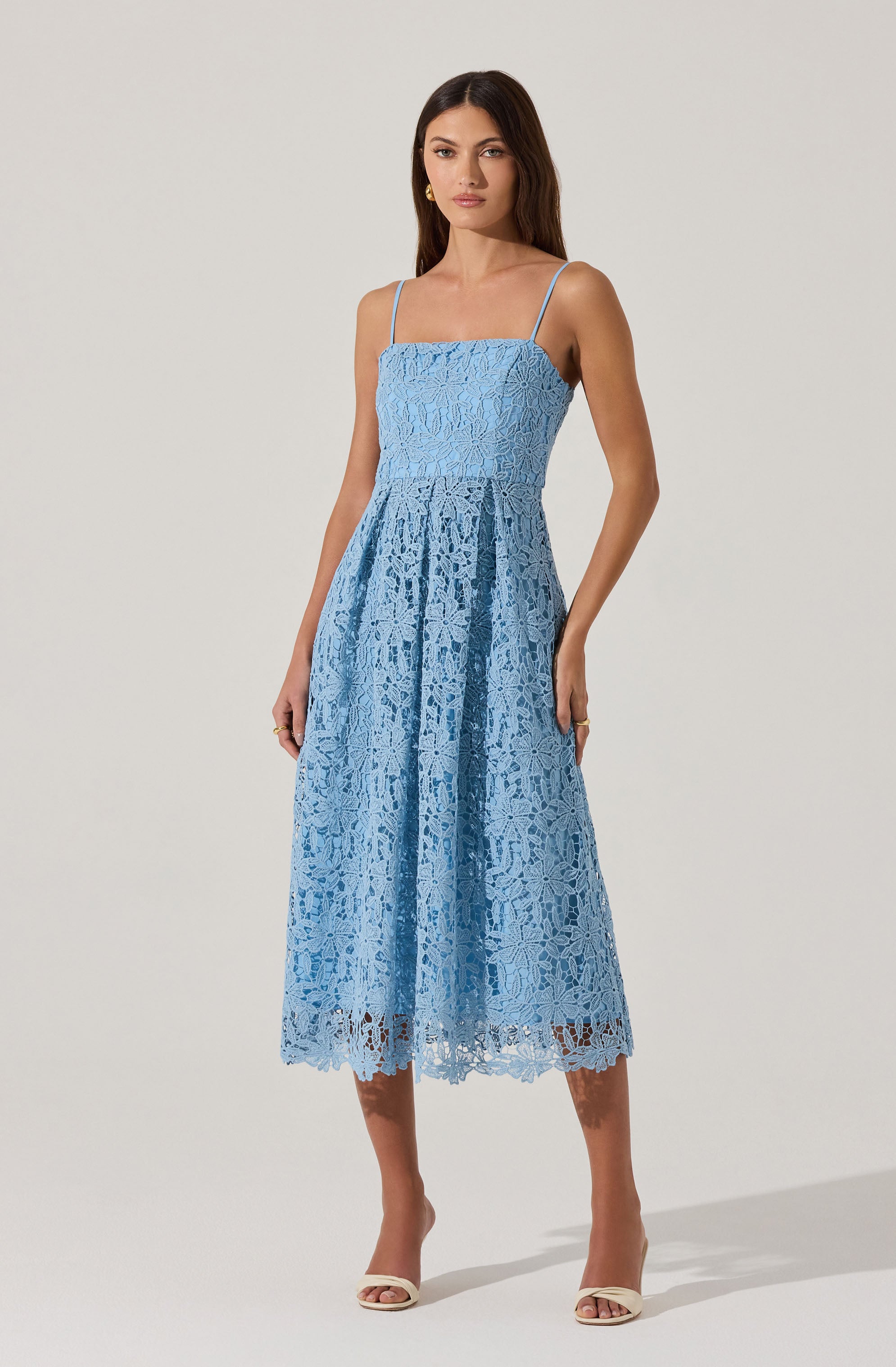 Floral Lace Midi Dress
