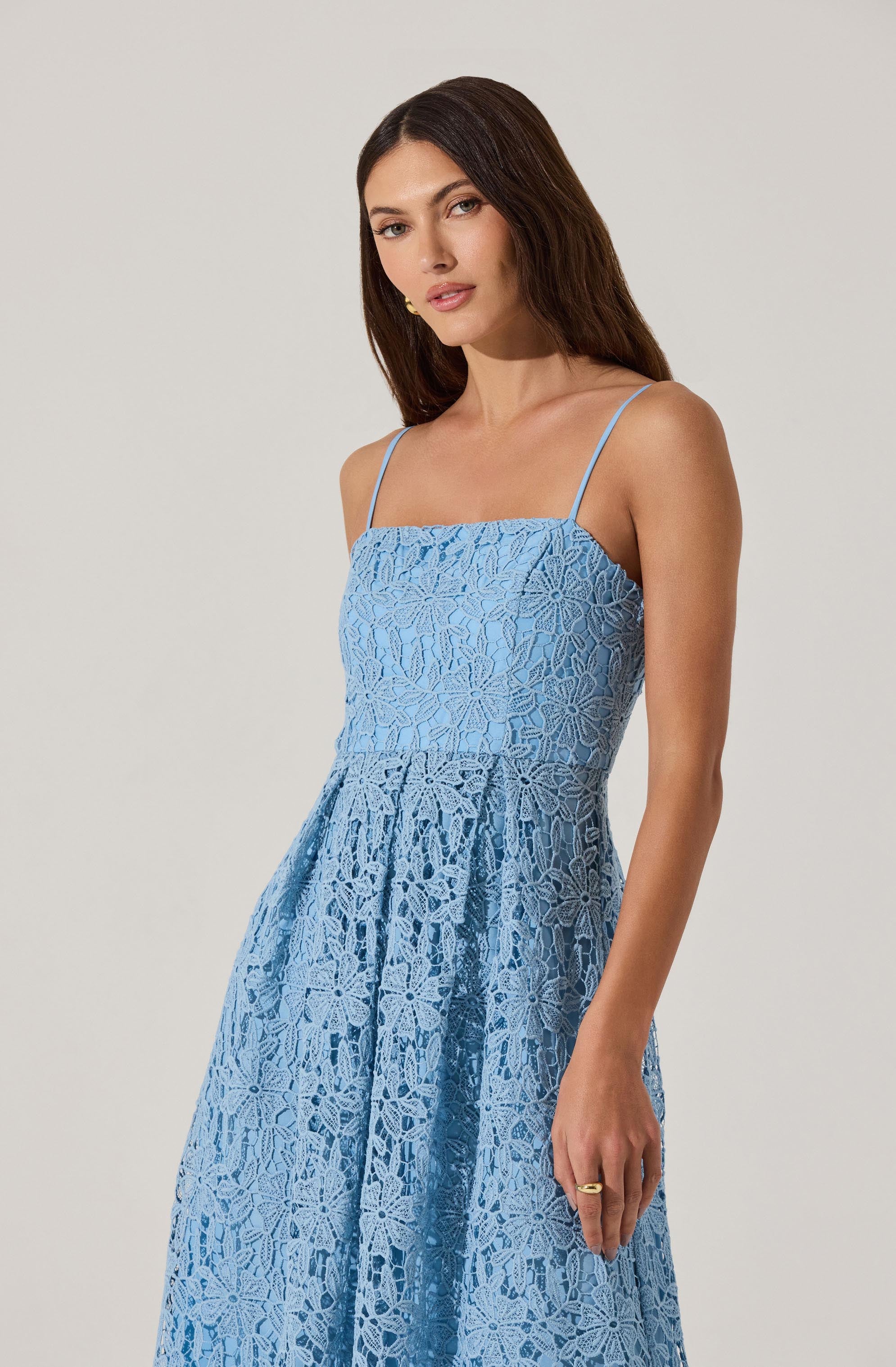 Floral Lace Midi Dress