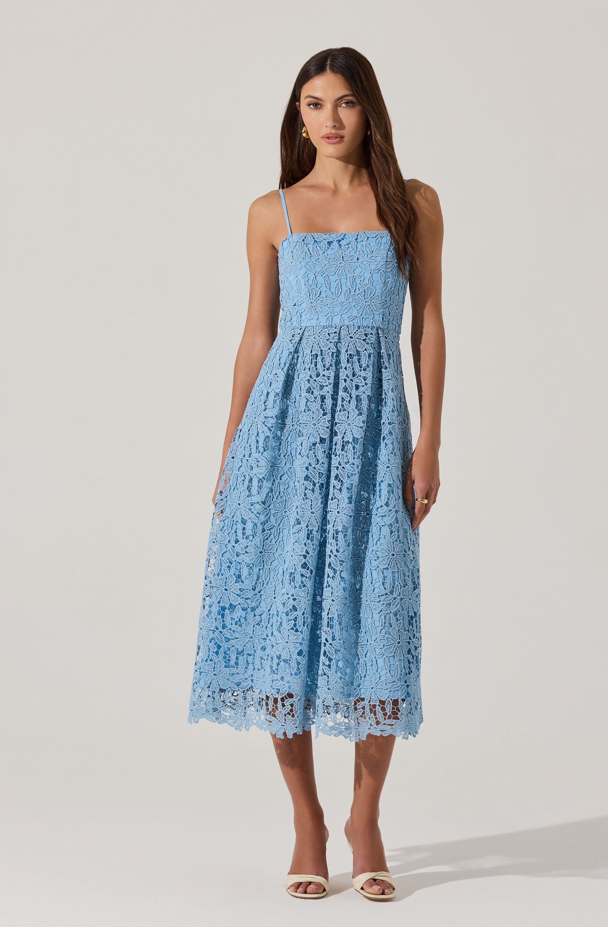 Floral Lace Midi Dress