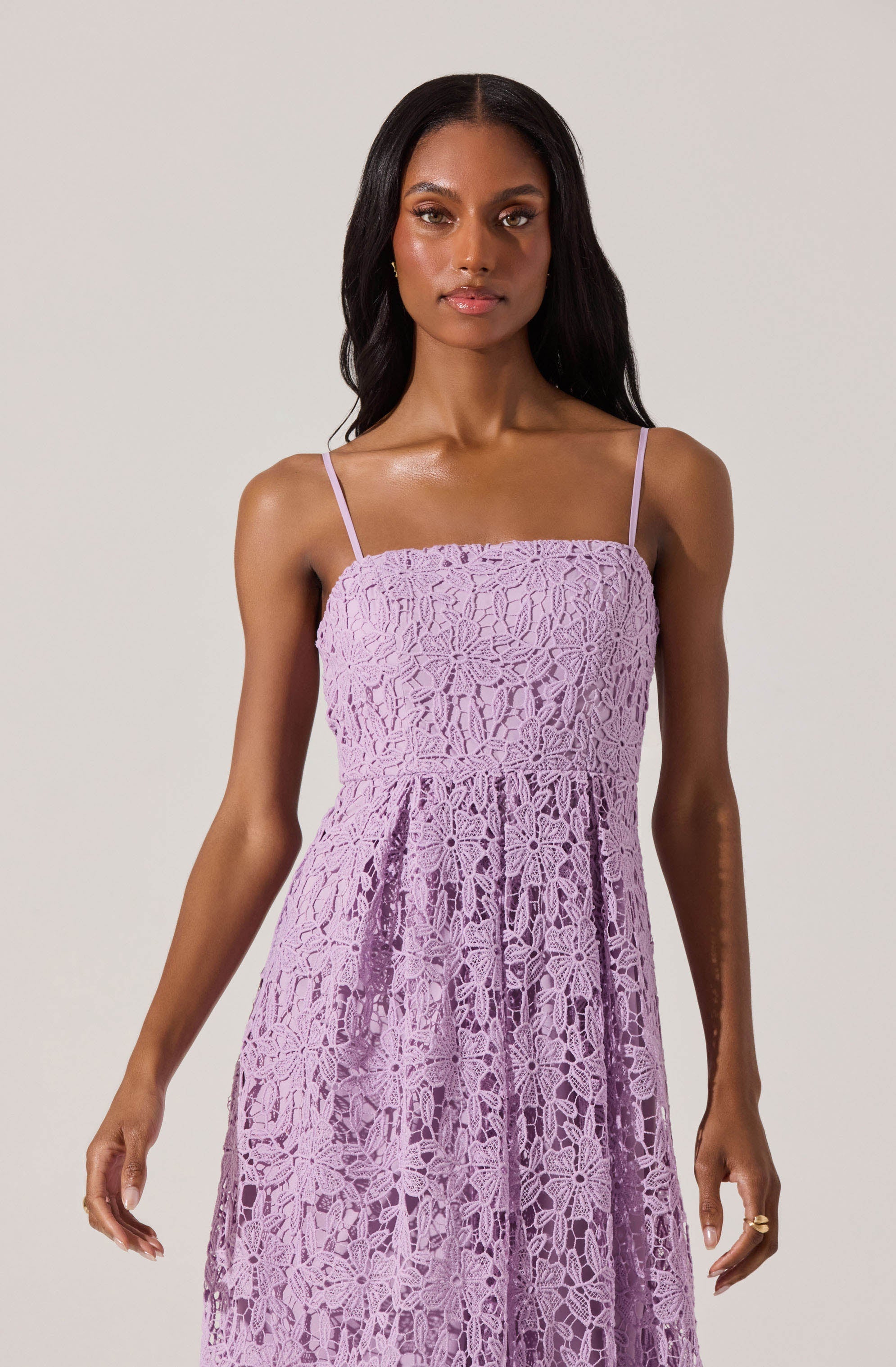 Floral Lace Midi Dress