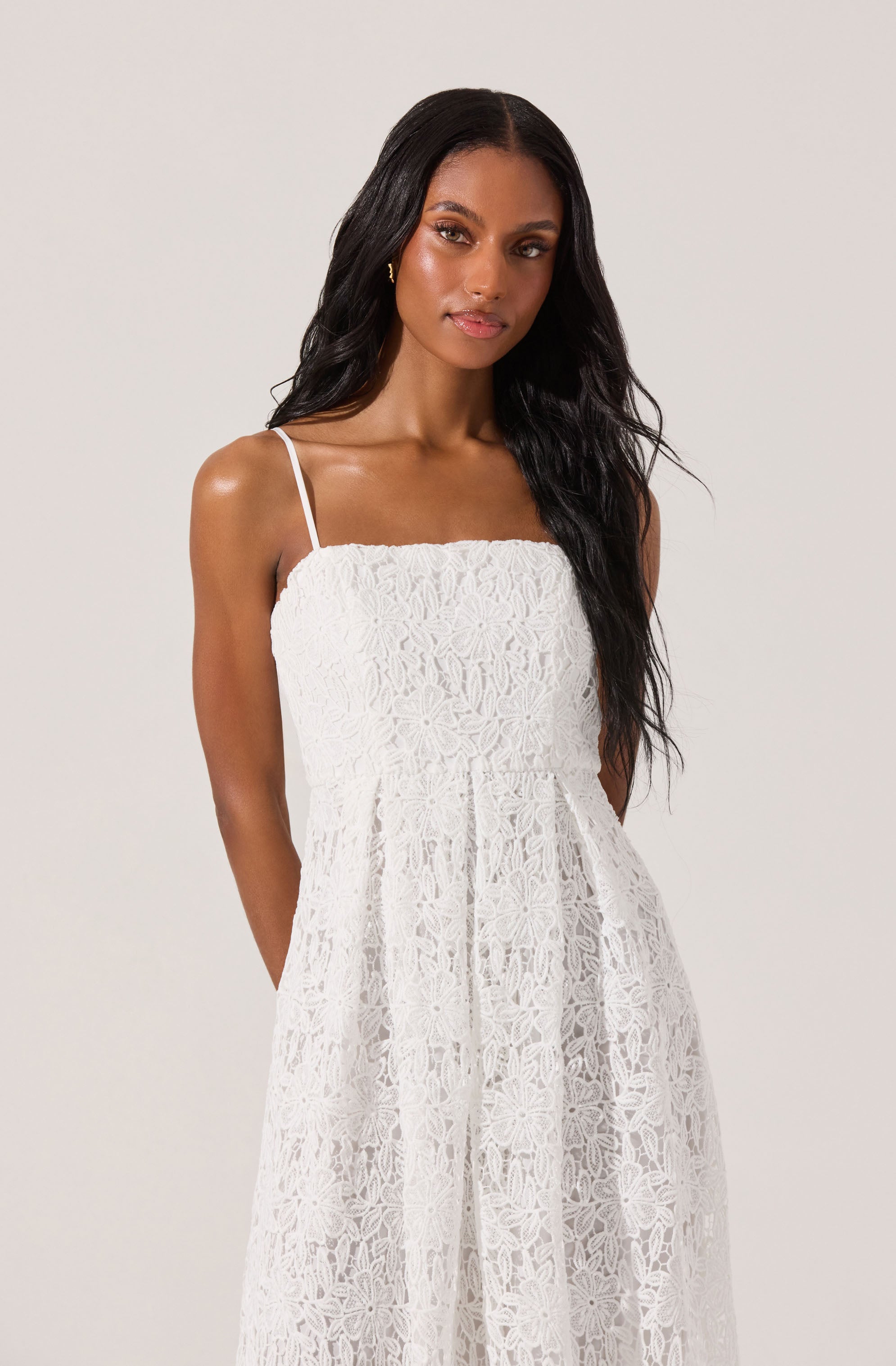 Floral Lace Midi Dress