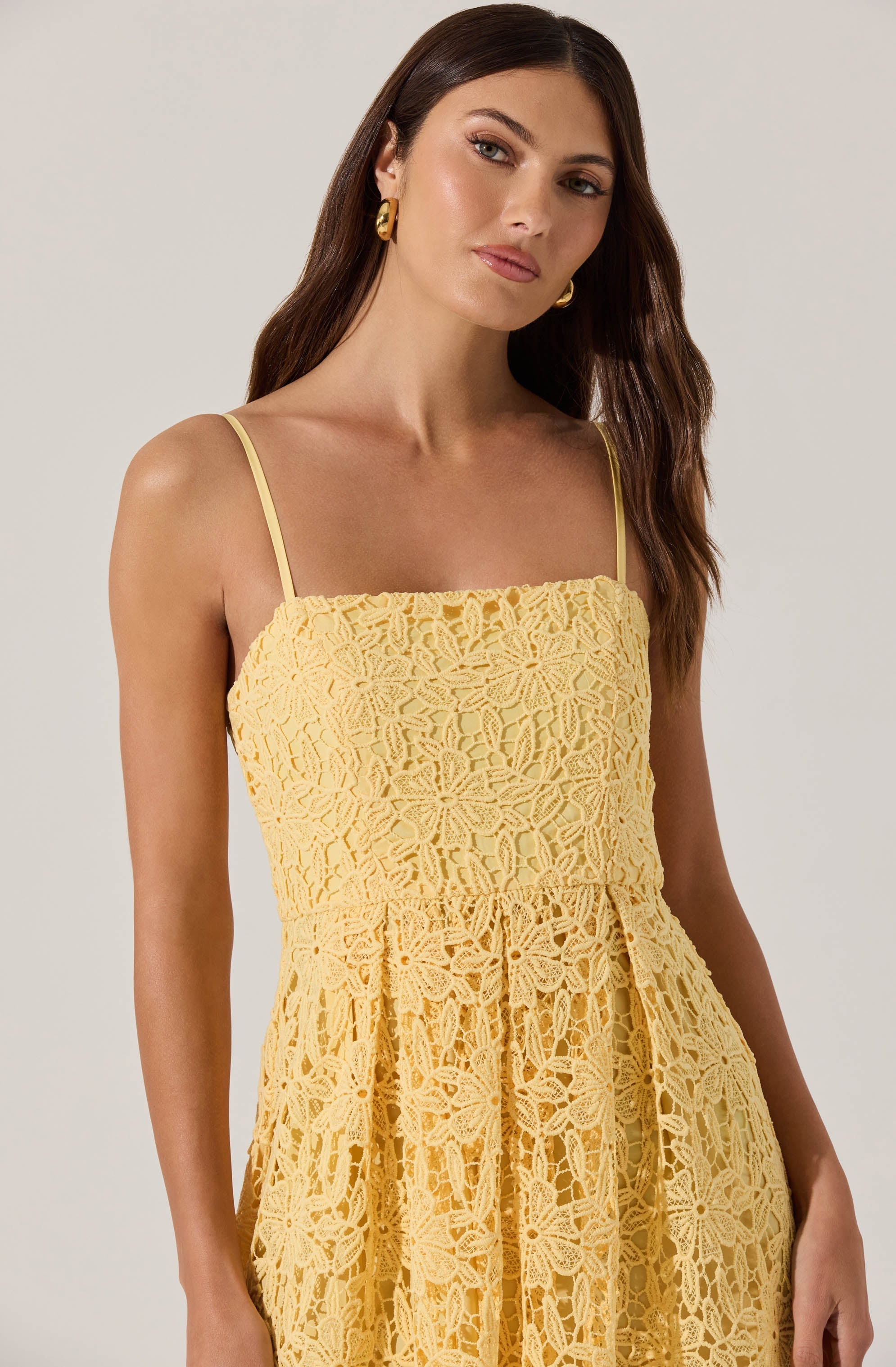 Floral Lace Midi Dress