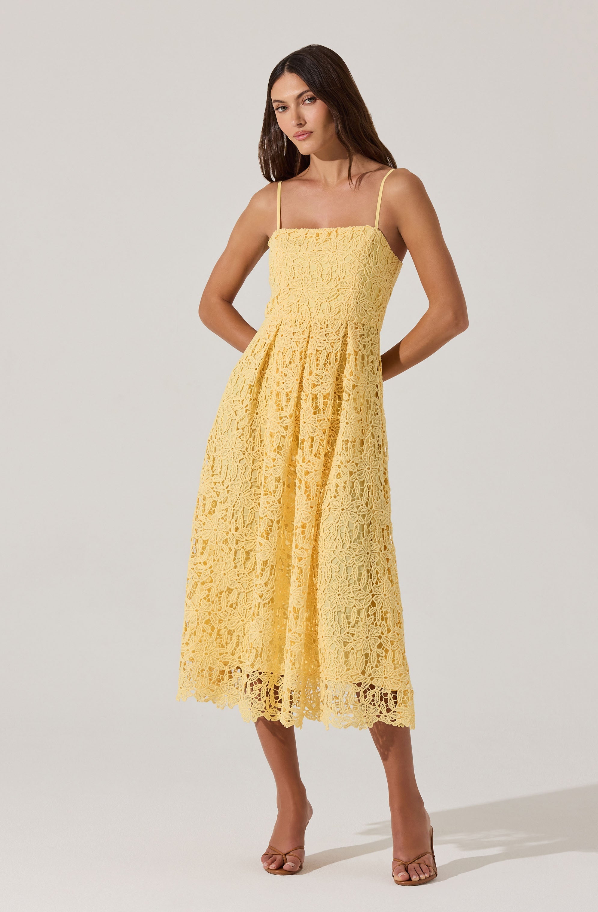 Floral Lace Midi Dress