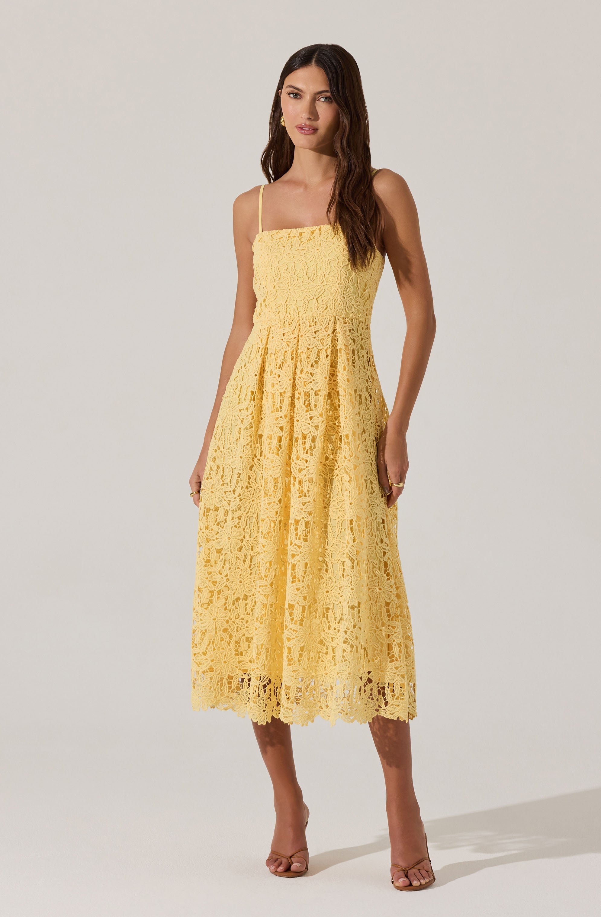 Floral Lace Midi Dress
