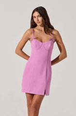 Bow Detail Bustier Mini Dress