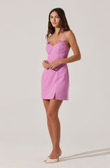 Bow Detail Bustier Mini Dress