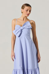 Asymmetrical Bow Midi Dress