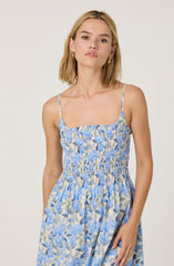 Smocked Floral Midi Dress