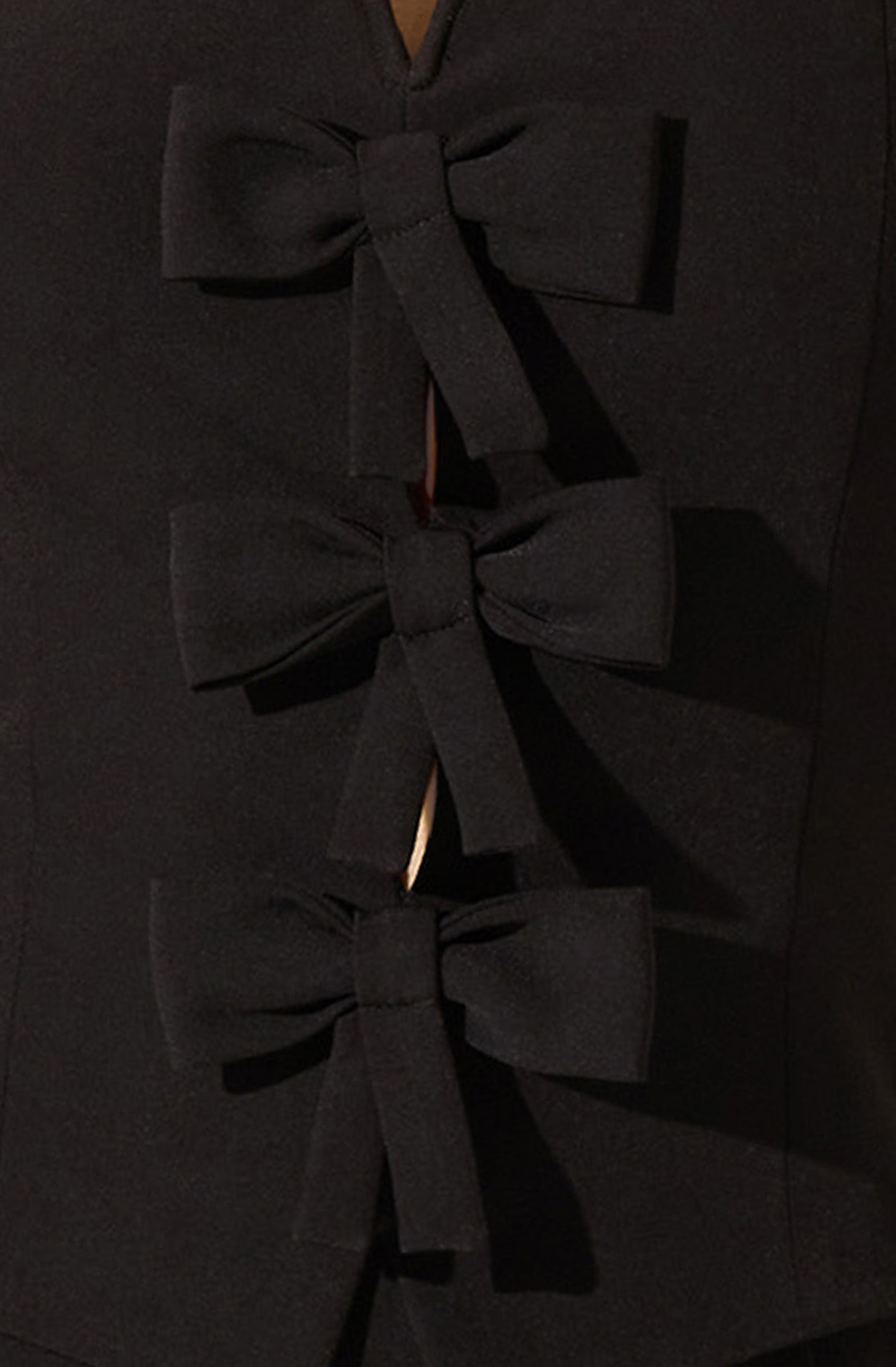Strapless Layered Bow Mini Dress
