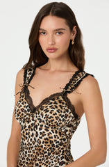 Lace Trim Midi Slip Dress
