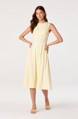 Seraphina Pleated Twist Corset Midi Dress
