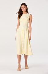 Seraphina Pleated Twist Corset Midi Dress