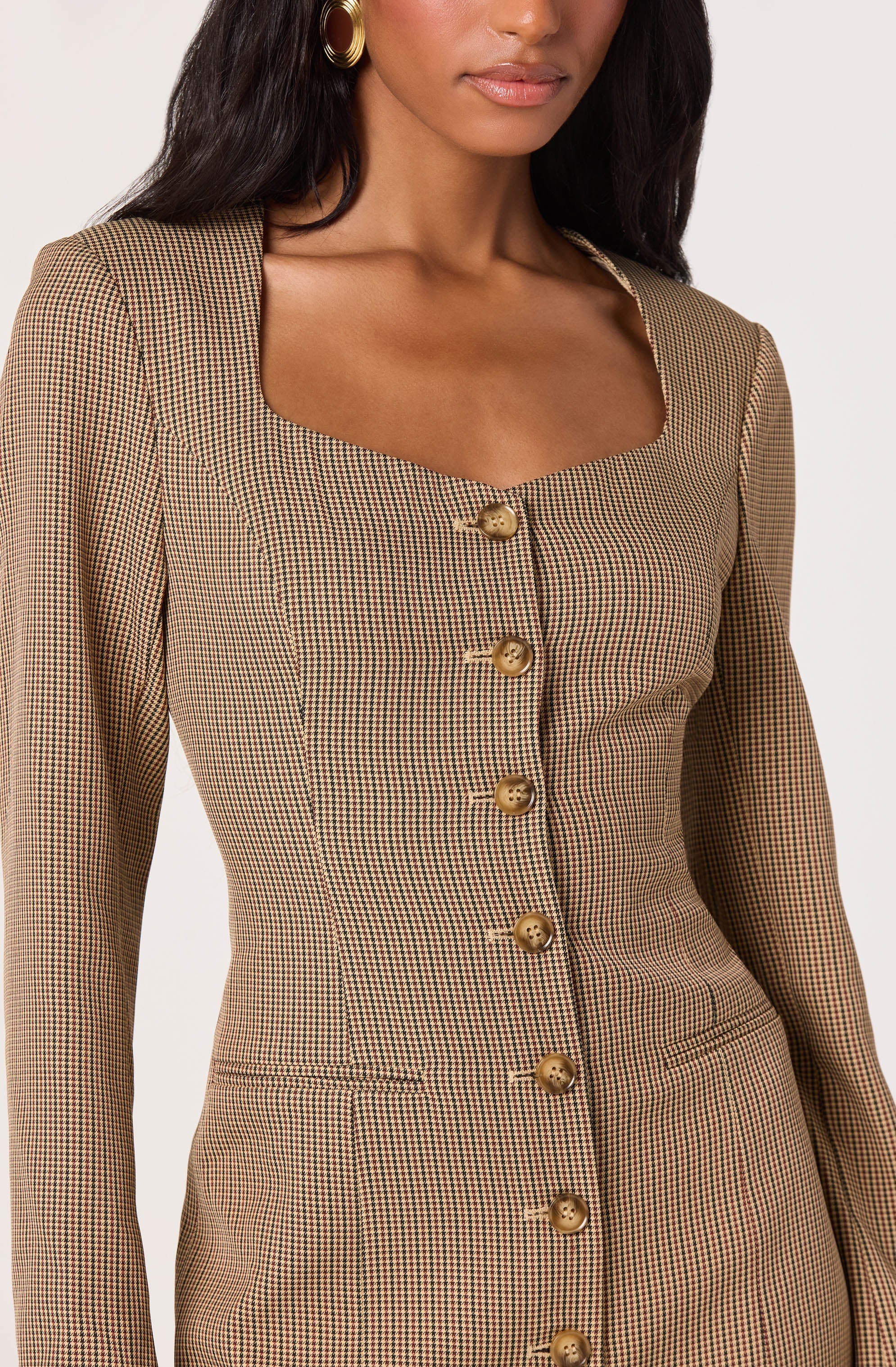 Tailored Sweetheart Mini Dress