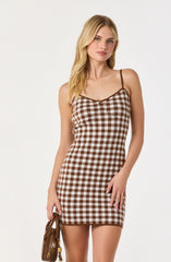 Gingham Mini Sweater Dress