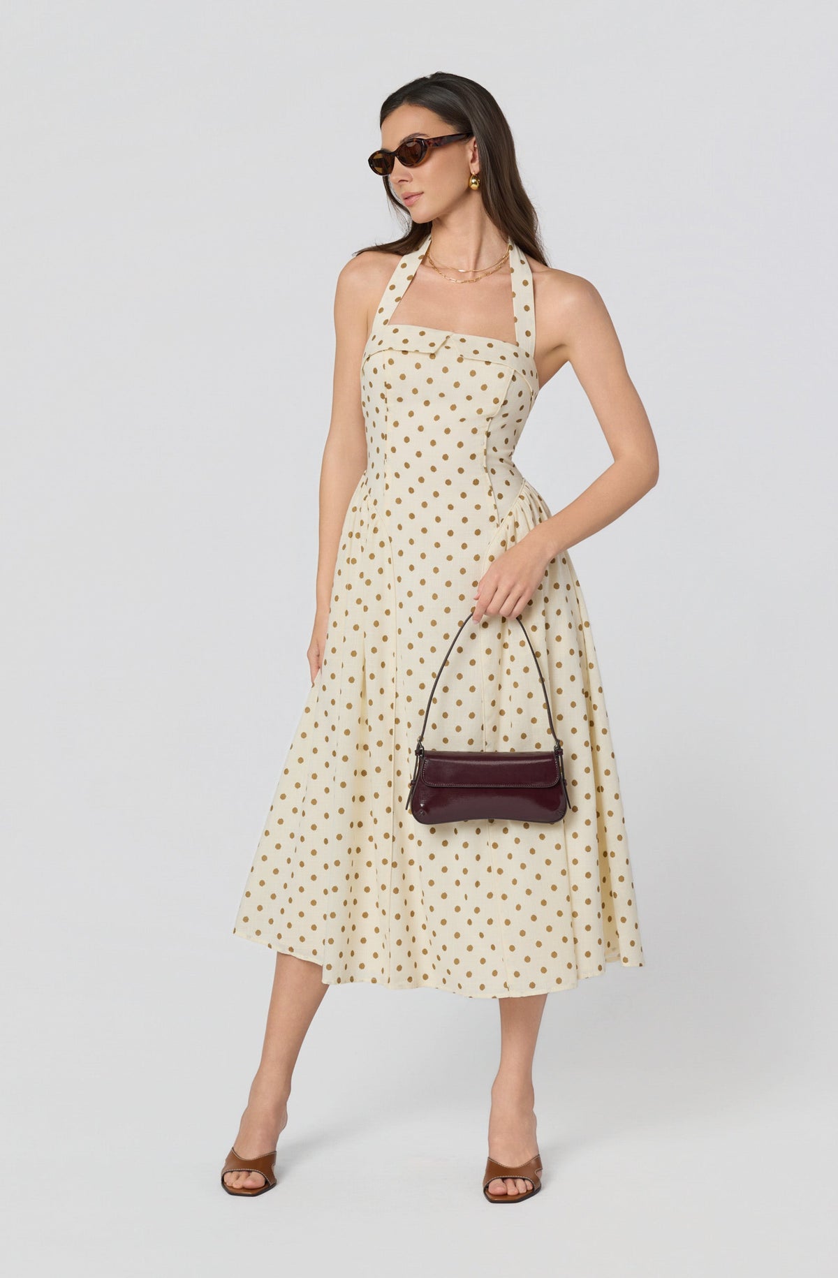 Marianna Halter Midi Dress